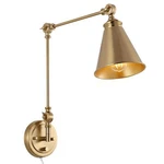 Mlian Vintage Plug-in Vertical Adjustable Swing Arm Wall Lamp Sconce Brass Finis. Fixed Price $29.99.