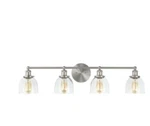 Home Decorators Collection Evelyn 4-LIGHT Brushed Nickel Modern Industrial. Fixed Price $93.93.