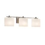 Justice Design Fusion Era 3-LIGHT Vanity, Nickel/opal FSN-8443-30-OPAL-NCKL. Fixed Price $254.40.
