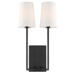 Crystorama Lena 2-LIGHT 18" Wall Sconce In Black Forged. Fixed Price $230.00.