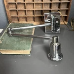 Vtg Unmarked George Hansen Chrome Double Swing Arm Wall Light Lamp Art Deco. Fixed Price $142.00.