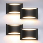 Led Wall Sconce 4 Pack Black Modern Up Down Hardwired 3000K Aipsun Indoor Lights. Fixed Price $209.99.