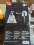 Globe Electric 65704 Chrome Leclair Single Light 7"W Plug Wall Sconce. Fixed Price $49.00.