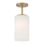 Designers Fountain D257M-SF Leavenworth 6"W Semi-flush Ceiling Gold. Fixed Price $39.85.