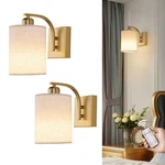 Powfloven Gold Rechargeable Wall Sconces Set Of 2 With Remote, Wireless Batte.... Fixed Price $80.84.