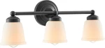 Aspen Creative 62014-2A Three-light Metal Bathroom Vanity Wall Fixture 22". Fixed Price $38.95.