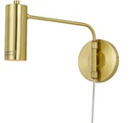 Af Lighting Aurelian Wall Sconce Lamp Light, Plug Metal Shade, Pale Gold Brass. Fixed Price $49.99.