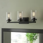 Jedrek 24" Wide Black 3-LIGHT Vanity Bath. Fixed Price $223.90.