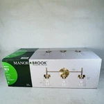 Manor Brook Bea 3-LIGHT Vanity Antique Brass Clear Glass MB99073 Nib. Fixed Price $67.99.