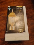 Hampton Bay Medium Outdoor Post Lantern 14-5/8 Brass W/clear Glass Shade Nib. Fixed Price $25.00.