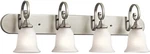 Kichler Monroe 36" 4-LIGHT Vanity Brushed Nickel Satin Glass Design. Fixed Price $249.95.