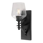 Forte Lighting Chalice Wall Sconce, Black/clear 5743-01-04. Fixed Price $44.00.