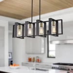 35.4 Kitchen Island Lighting Fixture Dining Room Lights Chandeliers Black Woo. Fixed Price $124.59.