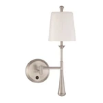 Craftmade Palmer 1LT Swing Arm Wall Sconce, Nickel/frosted Opal 57461SA-BNK. Fixed Price $134.99.
