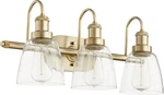 Quorum Transitional 3-LIGHT Bathroom Vanity In Aged Brass. Fixed Price $267.00.