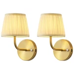 Pusu Led Cordless Gold Inch H9.6" + Beige Fabric Lampshade (2 Pack). Fixed Price $75.68.