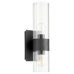 Quorum Light Fluted Wall Mount, Noir/clear 5826-2-69. Fixed Price $89.99.
