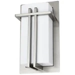 Square Wall Sconce Light, E26, 60W, Opal Shade Lantern, A19 Brushed Nickel, 120V. Fixed Price $77.88.