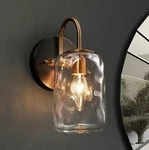 Lnc Cellar Gunmetal Gray 1-LIGHT Wall Sconce Modern Brass Mason Jar. Fixed Price $51.99.
