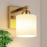 Mecgirn Gold Milk Glass Wall Sconces, 1 Pack Hardwired Indoor Light,. Fixed Price $67.99.