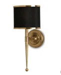 Currey And Company Primo 19"H Light Wall Sconce Black & Brass Oval Shade 5021. Fixed Price $259.00.