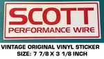 Scott Performance Wire Vintage Original Vinyl Decal Sticker - Racing Engine. Fixed Price $7.18.