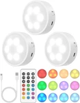 Goodea.fun Puck With Remote, 13 Rgb Colors Led Under Cabinet Lights, Rech. Fixed Price $19.64.
