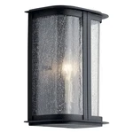 Kichler 59090DBK - Timmin 10" Tall Wall Light W/ Clear Seeded Glass Black. Fixed Price $96.75.