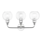 Livex Downtown Light Sphere Vanity Sconce, Polished Chrome/clear 16973-05. Fixed Price $289.96.