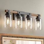 Amico Farmhouse Bathroom Vanity Fixtures,rustic 4-LIGHT Industrial Pain.... Fixed Price $86.10.