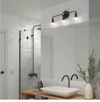 Artika Wayden 21 In. 3 Light Matte Black & Gold Modern Cct Led Vanity. Fixed Price $50.15.