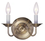 Livex Lighting 5018-01 Williamsburgh 2-LIGHT Wall Sconce, Antique Brass. Fixed Price $87.54.
