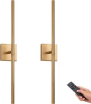 Rechargeable Gold Led Wall Sconces Set Of 2 With Remote, Dimmable & Rotatable. Fixed Price $97.99.