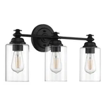 Craftmade Dardyn Light Vanity, Flat Black/clear 49803-FB-C. Fixed Price $114.99.
