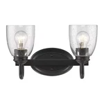 Golden Lighting 8001-BA2-BLK-SD Parrish 13.88" 2-LIGHT Seeded Glass Bath Vanity. Fixed Price $169.99.