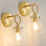 Gednbo Gold Wall Sconces Set Of 2 Modern Vanity Light Pack, Brushed. Fixed Price $125.58.