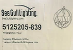 Sea Gull 5125205-839 Goliad Light Inch Blacksmith Hall Foyer Ceiling. Fixed Price $499.99.