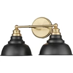 Acclaim Lighting IN40027BK Bishop Bathroom Vanity Matte Black And Brass. Fixed Price $120.00.