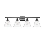 Innovations Ballston Cone Light Vanity, Black/clear 516-4W-BK-GBC-82. Fixed Price $558.80.