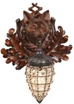 Chocolate Fox Head Wall Sconce With Crystal Globe. Fixed Price $480.00.
