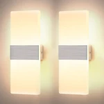 Lightess Dimmable Wall Sconce Set Of 2, Warm White. Fixed Price $40.00.