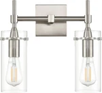 New Linea Di Liara Effimero Modern Bathroom Vanity Light Fixture 2 Nickel. Fixed Price $39.50.