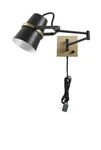 Globe Electric 51345 Mckibbin 6-1/8" Tall Adjustable Hardwired Or Black. Fixed Price $45.00.