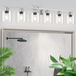 Faishilan Modern Brushed Nickel 6 Light Bathroom FIXTURES,38 Inch Vanit.... Fixed Price $160.77.