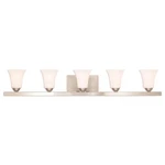 Livex Ridgedale Light Bath Vanity, Nickel/satin Opal White Glass 6485-91. Fixed Price $459.96.
