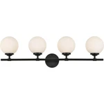 Living District LD7301W33BLK Ansley 4 Light Inch Black Bath Sconce Wall. Fixed Price $127.60.