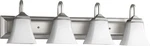 Quorum International 5104-4 Nickel 4-LIGHT 30"W Bathroom Vanity. Fixed Price $177.00.