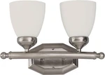 Trans Globe Lighting 2512 Bn Ashlea 16 In. 2-LIGHT Brushed Nickel Vanity. Fixed Price $56.95.