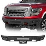 Textured Steel Front Bumper Cover W/2X 25W Led Lights For 2017-2024 Nissan Titan. Fixed Price $409.89.