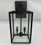 Pottery Barn Contemporary Manor Outdoor Glass & Iron Sconce 19'' #S9011. Fixed Price $293.99.